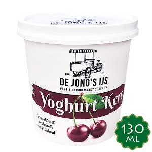 Yoghurt schepijs met Kersen - De Jong's Ijs